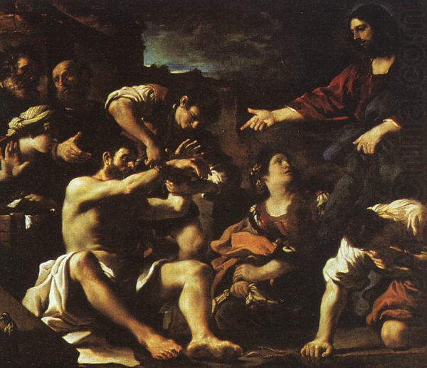  Giovanni Francesco  Guercino The Raising of Lazarus